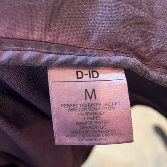 NWOT D-ID  Perfecto Moto Jacket Size M - Picture 9 of 10
